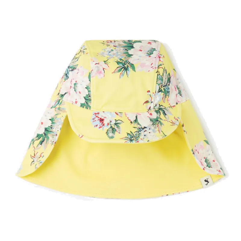 Joules Sonny Legionaire Style Jersey Hat - Floral Yellow 